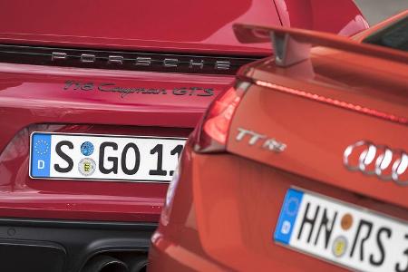 Porsche 718 Cayman GTS, Audi TT RS, Exterieur