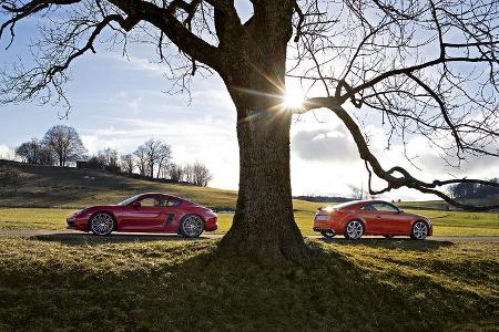 Porsche 718 Cayman GTS, Audi TT RS, Exterieur