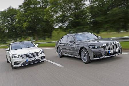 BMW 745e, Mercedes S 560 e, Exterieur