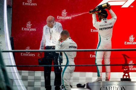 Hamilton - Bottas - Zetsche - Podium - GP Deutschland 2018 - Rennen