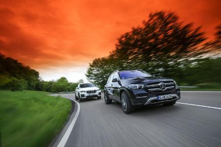 BMW X5 xDrive 30d, Mercedes GLE 350 d 4Matic, Exterieur