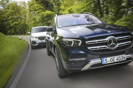 BMW X5 xDrive 30d, Mercedes GLE 350 d 4Matic, Exterieur
