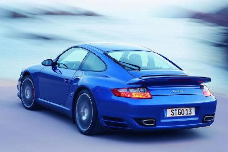 2006: Porsche 911 Turbo - Der neue Porsche 911 Turbo - Mit Aufladung leistet der 911 der Baureihe 997 stolze 480 PS.
