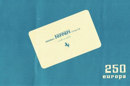 Ferrari 250 Europa Prospekt von 1954