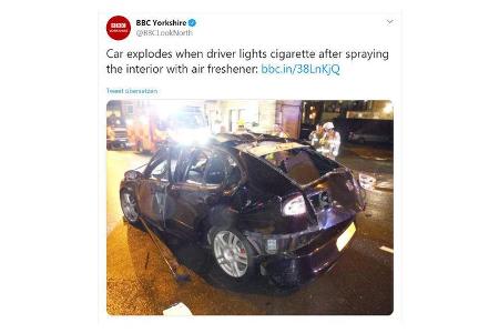 Seat Leon England Explosion Zigarette Spray