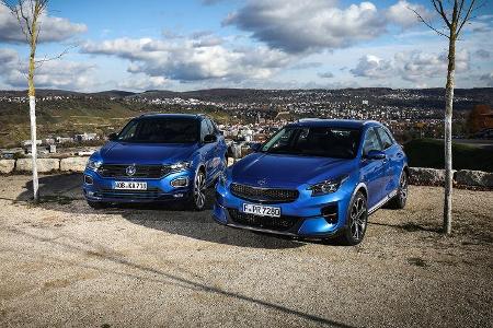 Kia Xceed 1.6 T-GDI, VW T-Roc 2.0 TSI 4 Motion, Exterieur