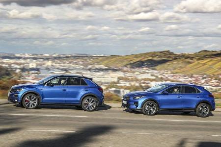 Kia Xceed 1.6 T-GDI, VW T-Roc 2.0 TSI 4 Motion, Exterieur