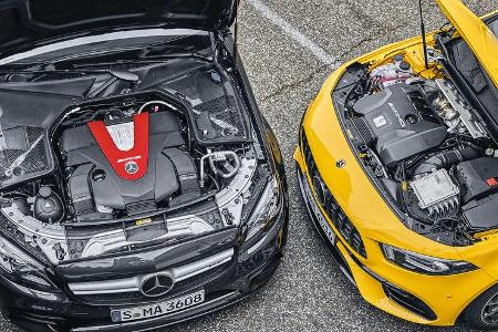 Mercedes-AMG A 45 S, Mercedes-AMG C 43 Coupe, Motorraum