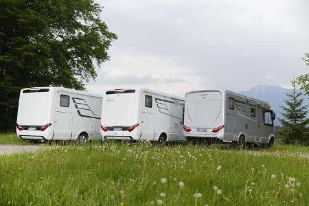 Hymer B-Klassen im Vergleich