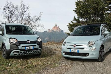 02/2020, Fiat 500 Cabrio und Panda Hybrid