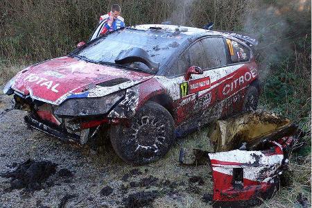 Überraschungsmann Sebastien Ogier, der nach der fünften Wertungsprüfung noch geführt hatte, musste seine Hoffnungen auf ein ...