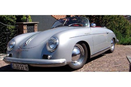 Dr. Ulrich Dohle und Barbara Dohle auf Porsche 356 Speedster: 1,6-Liter-Vierzylinder-Boxer, 75 PS, Baujahr 1955, Team BOSCH