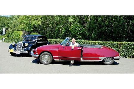 Dr. Thomas von Loebenstein und Rosa Krammer auf Citroen DS 21 Cabriolet: 2,1-Liter-Reihenvierzylinder, 100 PS, Baujahr 1967