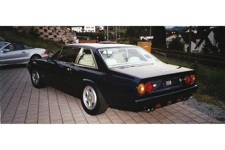 Adrian Gattiker und Alain Steiger auf Ferrari 412: 4,9-Liter-V12, 325 PS, Baujahr 1987