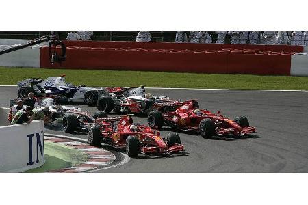 Wer kommt auch auf die blöde Idee, nur wenige Meter nach dem Start ...