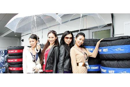 Neben dem Schirm das zweitwichtigste Mode-Accessoir: die Regenreifen.