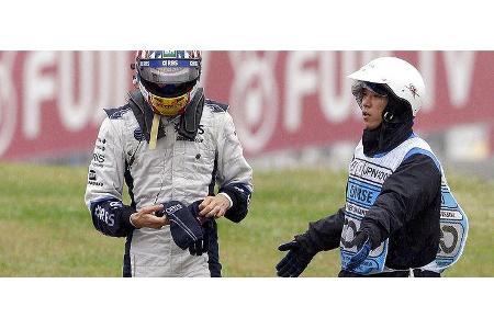 Und der Ãsterreicher stand im Regen.