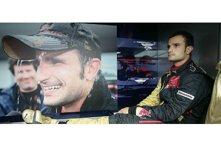 Toro Rosso-Pilot Vitantonio Liuzzi schaute sich das Geschehen aus der Ferne an.
