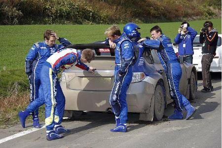 Mit der Fango-Packung waren die einzelnen Fahrzeuge kaum noch zu unterscheiden.