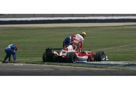 Flop: Ralf Schumacher: Früher Feierabend nach 600 Metern.