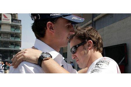 Vor dem Rennen noch ein paar tröstende Worte für Robert - vom Weltmeister.