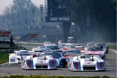Beim Start zur Marken-WM 1982 in Monza stürmten die neuen Lancia LC1 nach vorne - nur um mit Verteilerdefekten auszuscheiden.