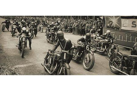 GroÃe Namen und Marken der DreiÃiger: PrÃ¼nte auf NSU (1), Herz auf DKW (8) und Ley auf BMW (6).