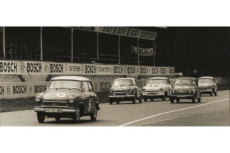 Lloyd Alexander, NSU Prinz und Fiat 500 im Wettkampf.