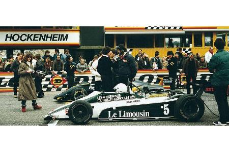 Am Start zum Jim Clark Rennen 1984. Vorne Pierre Petit im March-BMW.