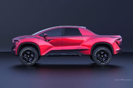 Tesla Pickup, Rendering von Emre Husman