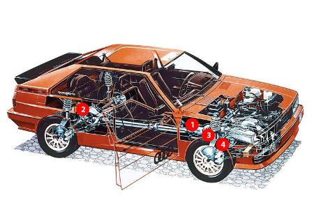Audi Quattro, Grafik