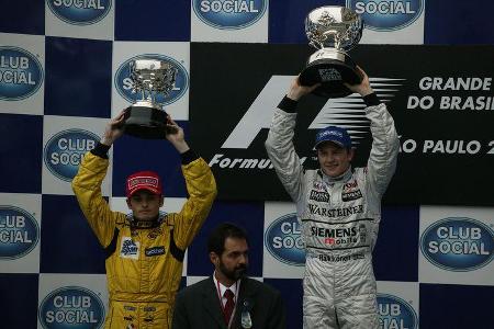 Giancarlo Fisichella - Jordan - Kimi Räikkönen - McLaren - GP Brasilien 2003 - Interlagos