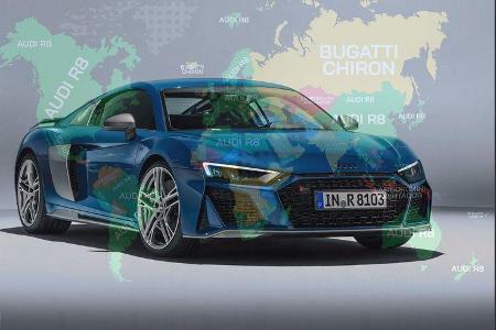 Supercars Weltkarte Internet-Suchen 2018