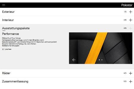 Polestar 2 (2019) Konfigurator