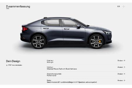 Polestar 2 (2019) Konfigurator