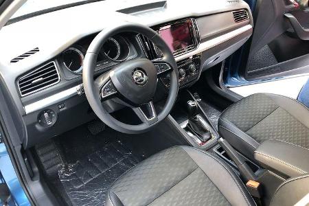 Im Innenraum erkennt man, dass der Kamiq nicht aus europäischer Produktion stammt.