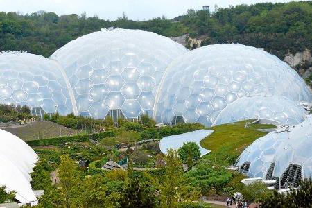 Eden Project, die größten Gewächshäuser der Welt.