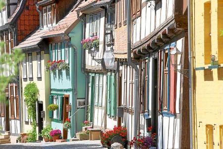 Über 1000 Fachwerkhäuser gibt es in Quedlinburg.