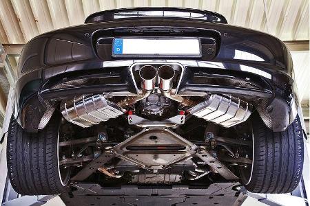 Die eigens entwickelte Sportauspuff-Anlage betrachten die Inden-Verantwortlichen als Highlight ihrer Kreation - schließlich ...