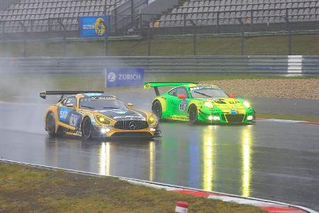 Mercedes-AMG GT3 (#4) - Porsche 911 GT3 R (#912) - 24h-Rennen Nürburgring 2018 - Nordschleife - 13.5.2018