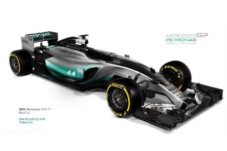 Mercedes W11 - F1 Concept 2020 - Cockpitschutz Kanzel - Formel 1