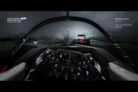 Mercedes W11 - F1 Concept 2020 - Cockpitschutz Kanzel - Formel 1