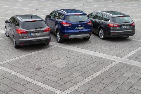 Ford Focus, Ford Mondeo, Ford Kuga, Heckansicht