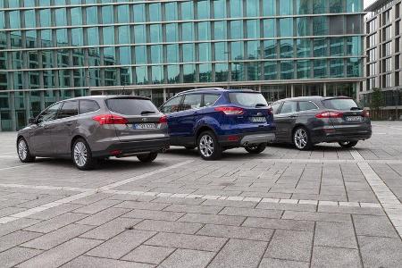 Ford Focus, Ford Mondeo, Ford Kuga, Heckansicht