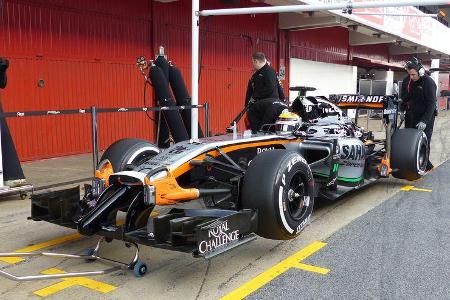 Sergio Perez - Force India - Formel 1-Test - Barcelona - 19. Februar 2015