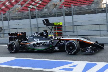 Sergio Perez - Force India - Formel 1-Test - Barcelona - 19. Februar 2015