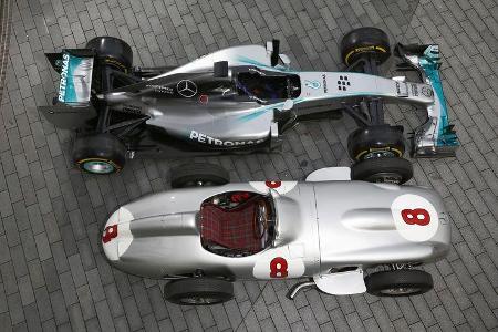 Vergleich: Mercedes W196 vs. AMG W05 - 2015