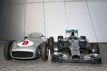 Vergleich: Mercedes W196 vs. AMG W05 - 2015