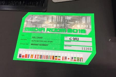 Impressionen - F1 Tagebuch - GP Abu Dhabi 2016