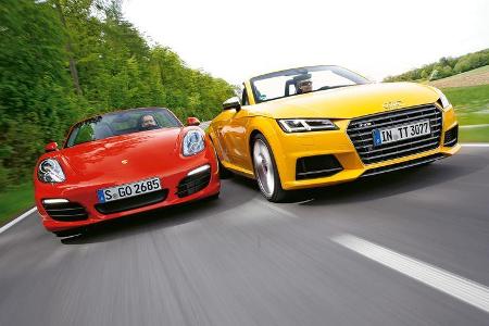 Audi TTS Roadster, Porsche Boxster S, Frontansicht